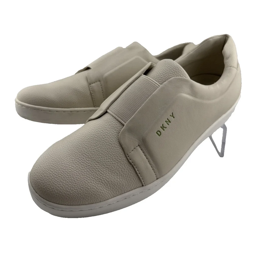 DKNY Bobbi Classic Court White Leather Trainers Sz 40 EU / 9 US EUC